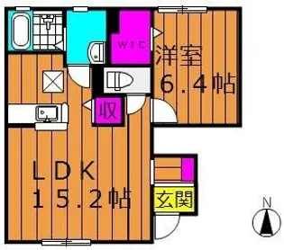 エルメゾン浦田A【1階】の間取り