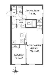 SOLASIA residence世田谷代田【2階】の間取り