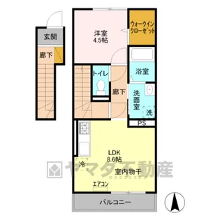 クレセント【2階】の間取り