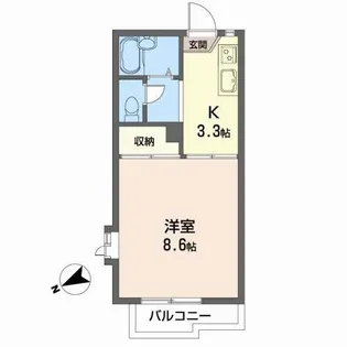 COZY ALLEY A【2階】の間取り
