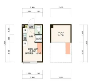 Earthling Regidence【2階】の間取り