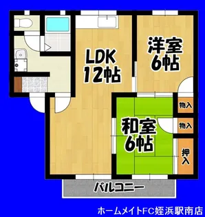 福岡県糸島市潤3【アパート】の間取り