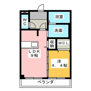 パレット名塚【3階】の間取り