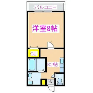 フェヴァリーF【2階】の間取り