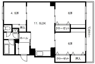 長与グリーンマンションまるしげ【2階】の間取り