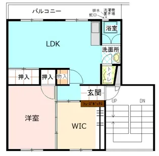 公社賃貸SMALIO 牧野【1階】の間取り