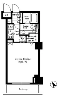 パークルージュ赤坂檜町【5階】の間取り
