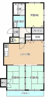 ファミールマンションA【1階】の間取り
