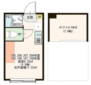 東京都北区東十条6【アパート】の間取り