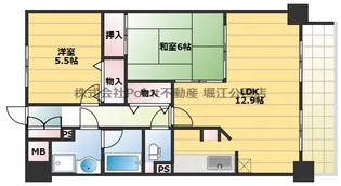 大阪府大阪市住吉区長居東1【マンション】の間取り