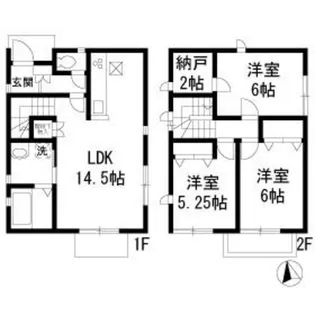 神奈川県横浜市瀬谷区竹村町【一戸建】の間取り