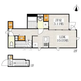 CB中野イリゼ【2階】の間取り