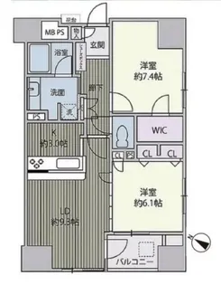 ライオンズシティ九段【5階】の間取り