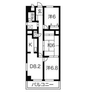 サニーコート矢田【5階】の間取り