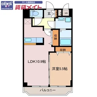 メゾン・ド・ルミエール【6階】の間取り