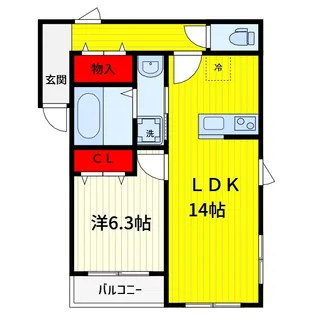 メゾン・ミル【3階】の間取り