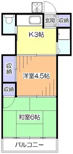 東京都東久留米市弥生1【アパート】の間取り