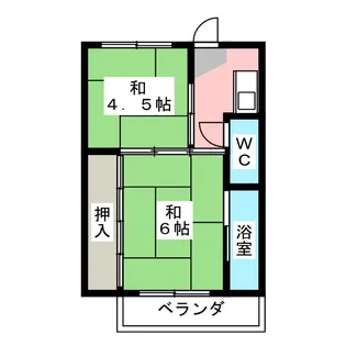ビレッジハウス巣南 2号棟【4階】の間取り