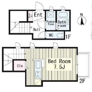 オークコート武蔵小金井【1階】の間取り