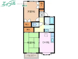 シャルマン扇【2階】の間取り