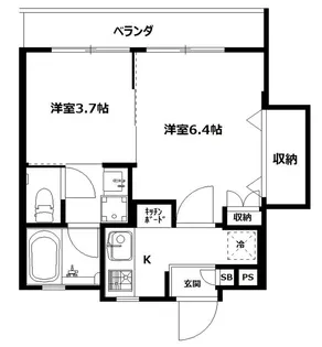 壱番館【3階】の間取り