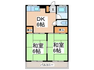 ハイツ久美【2階】の間取り