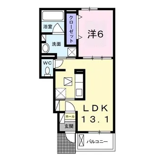 サン・アベニュー【1階】の間取り