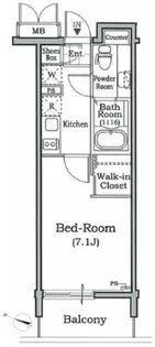 レジディア文京本駒込【4階】の間取り