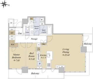 パークタワー西新宿【38階】の間取り