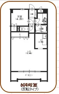 エスト加賀野【6階】の間取り