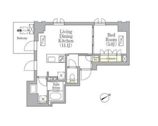SOLASIA residence 京橋【8階】の間取り