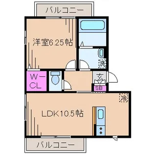 ヒルズ・カーリアA【3階】の間取り