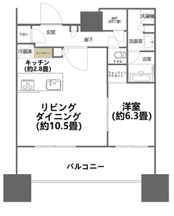 白金ザ スカイ WEST【8階】の間取り