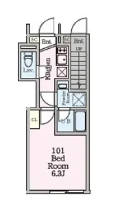 グランディール板橋区役所前【1階】の間取り