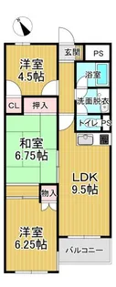 ラフェスタ小山【3階】の間取り