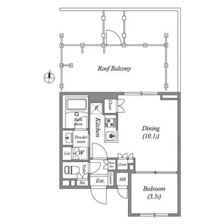クオリタス大島【5階】の間取り