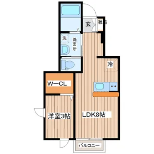 【新築】マノアーレ名取駅西A棟【1階】の間取り