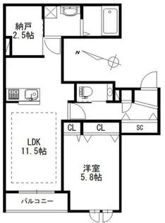 Due West Azabu House【3階】の間取り