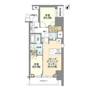 ザ・パークワンズ日本橋人形町【6階】の間取り