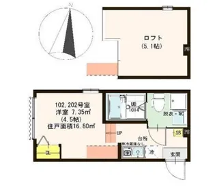 ハーモニーテラス梅島VI【1階】の間取り