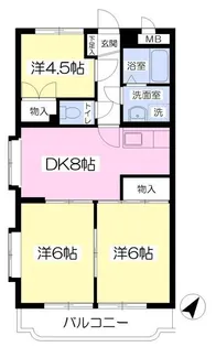 ユーミーもくしA【3階】の間取り