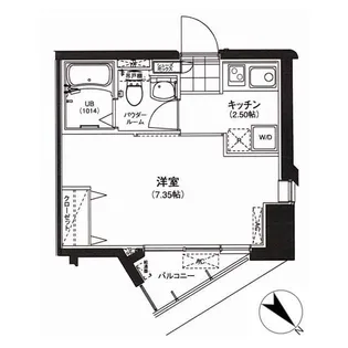 サウンドおしあげ【9階】の間取り