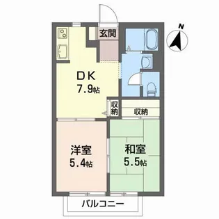 サンライズ A【1階】の間取り