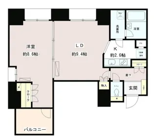 フルール田町【11階】の間取り