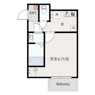 カーサルミエール溝の口【1階】の間取り