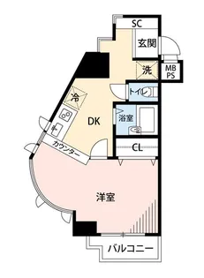 マイナビSTAY下北沢レジデンス(パークウェル下北沢)【4階】の間取り