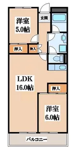 ハピネス48【5階】の間取り