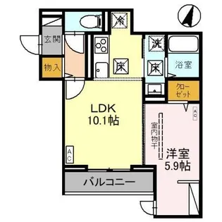 Noble raffiner 針ヶ谷【1階】の間取り