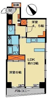 小石川播磨坂ハイツ【1階】の間取り