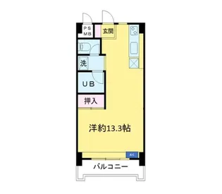 サンハイツ新井【1階】の間取り